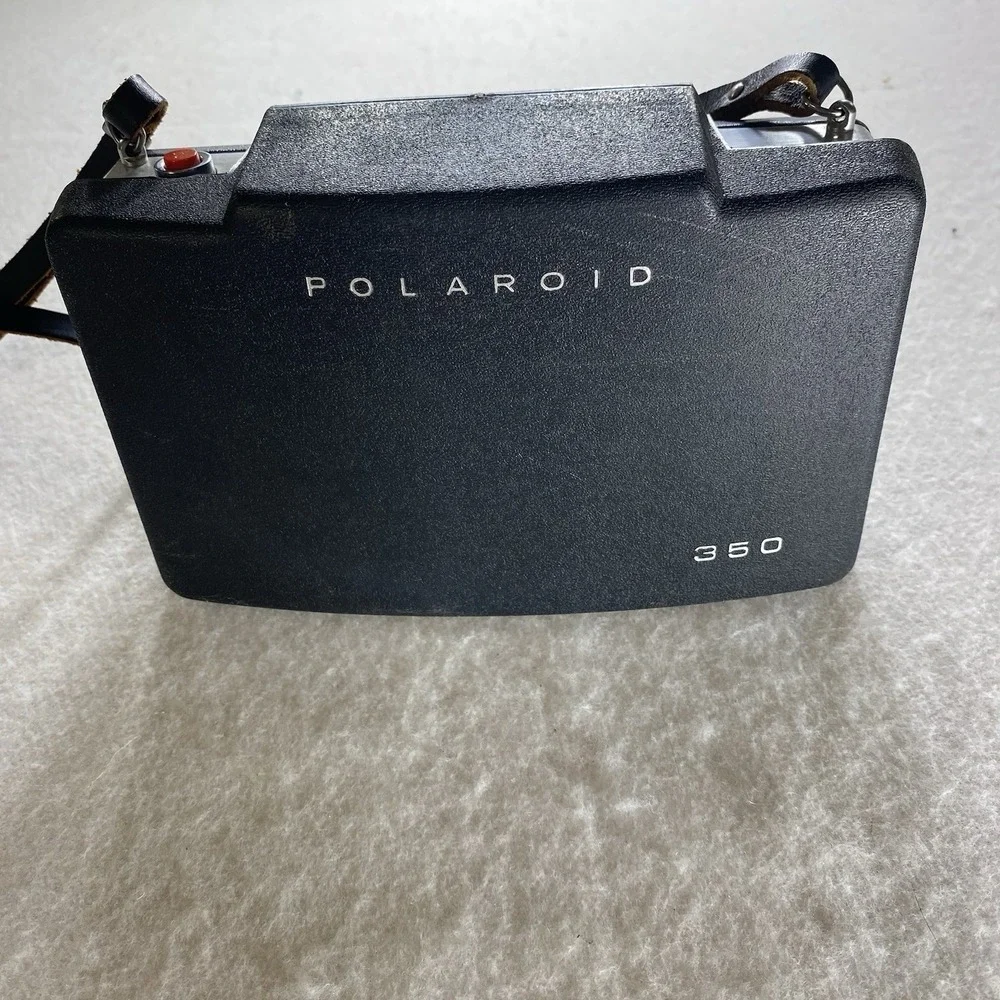 Polaroid Automatic 350 Land Camera w/ Case Manuals Cold-Clip Untested